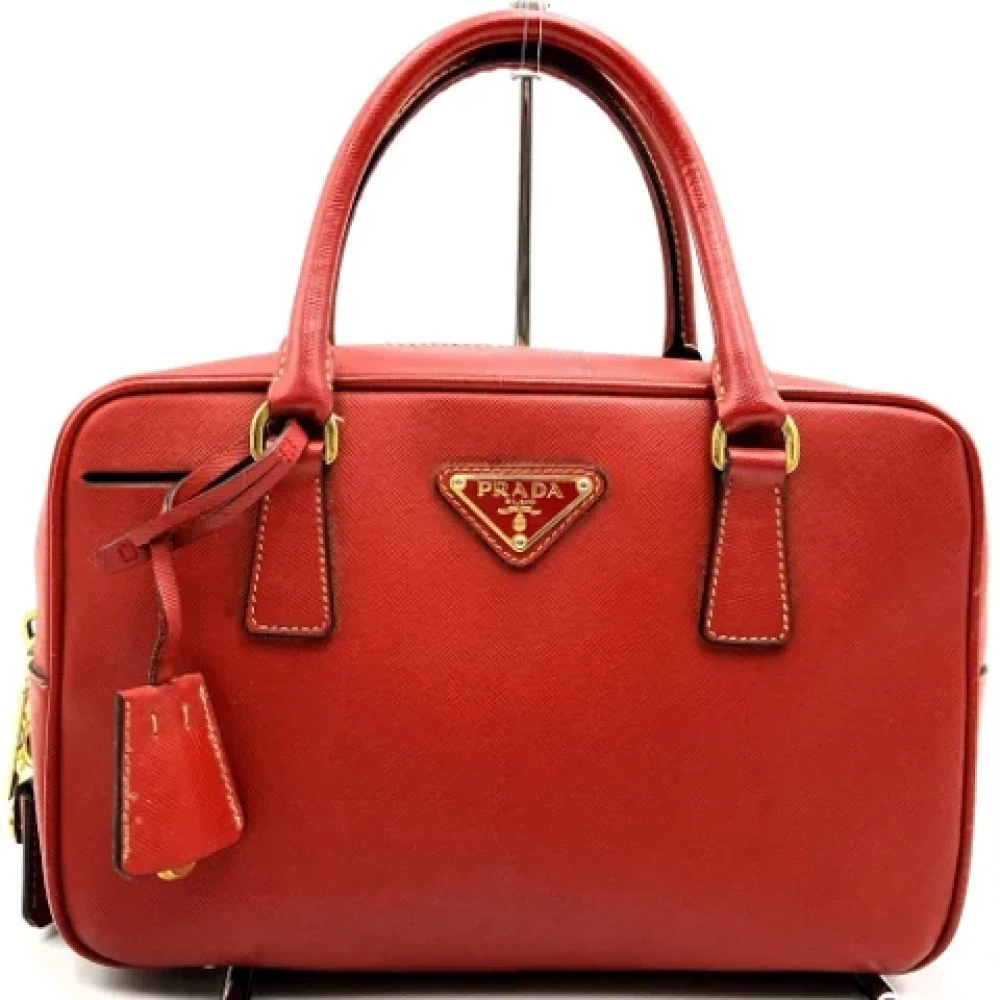 Prada Vintage Pre-owned Leather handbags Red Dames