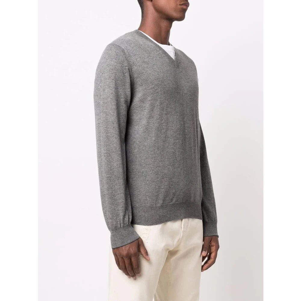 BRUNELLO CUCINELLI Cashmere Lithe Trui Gray Heren