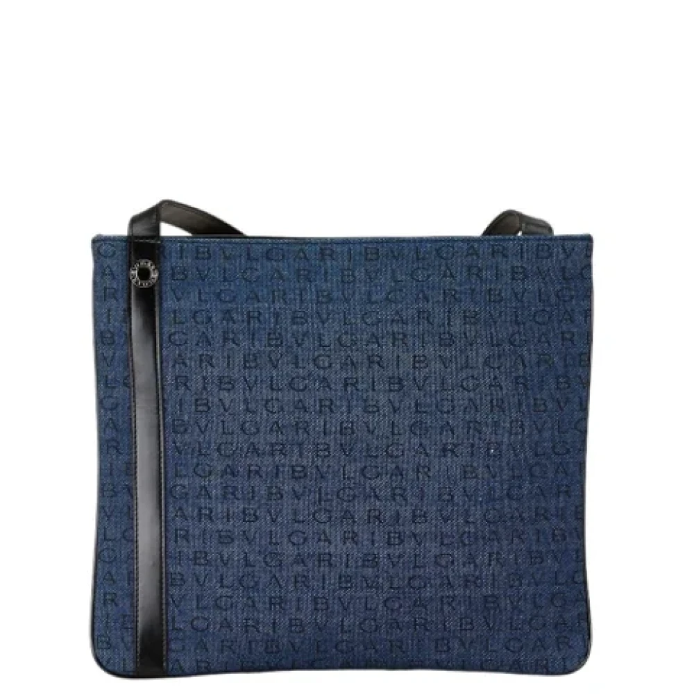 Bvlgari Vintage Pre-owned Denim shoulder-bags Blue Dames