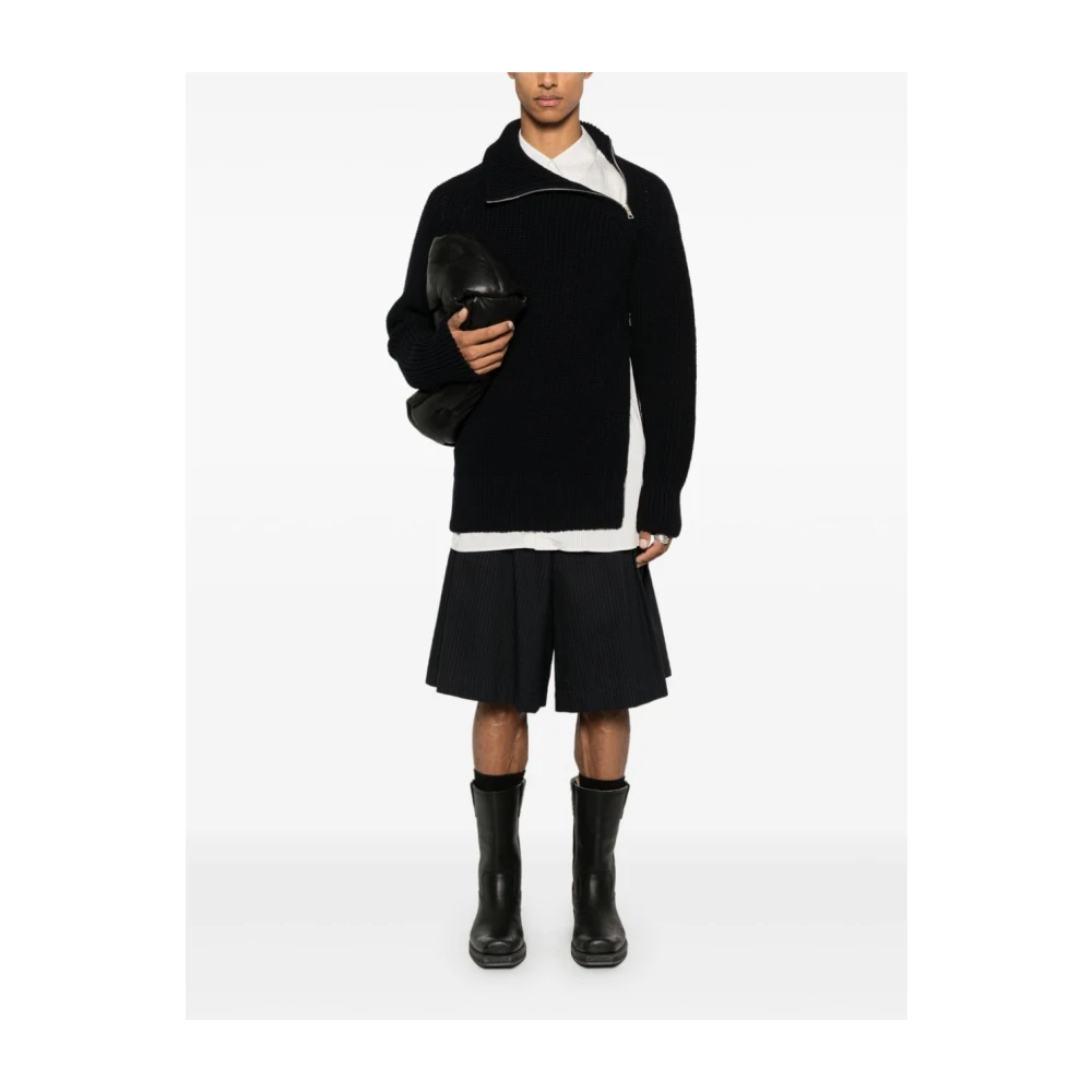 Dries Van Noten Wollen Coltrui met Zijrits Blue Heren
