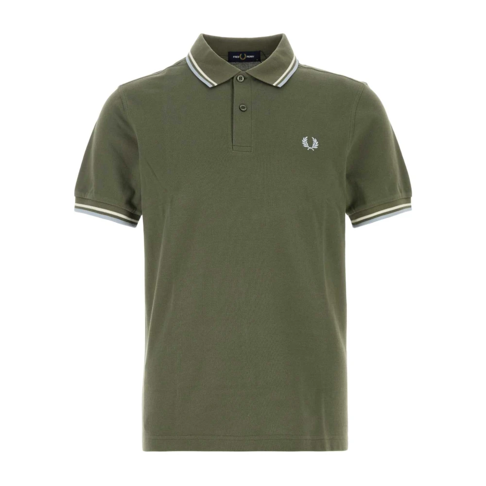 Fred Perry Men's Green Polo Shirts, L, Piquet Polo Shirt