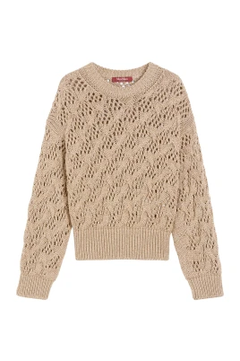Lurex Stickad Tröja med Box Fit