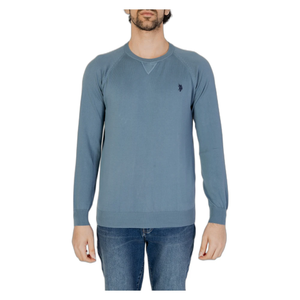 U.s. Polo Assn. Blauwe Trui Lange Mouwen Ronde Hals Heren Blue Heren