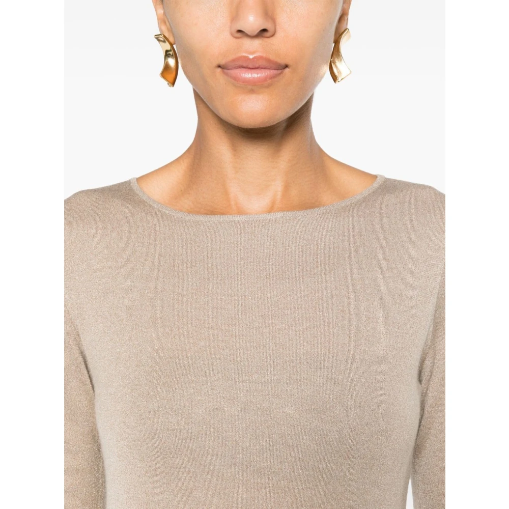 BRUNELLO CUCINELLI Casual Katoenen Jersey T-shirt Beige Dames