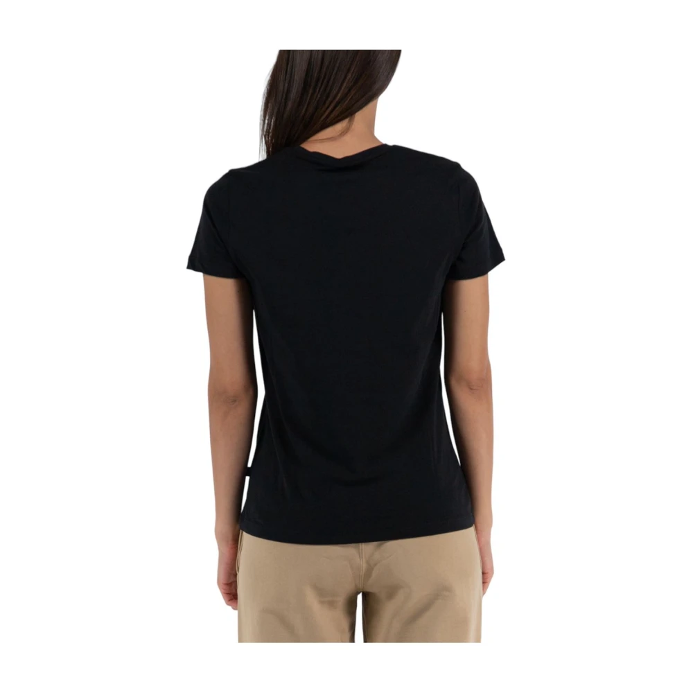 Puma Korte Mouw Metallic Logo T-shirt Black Dames