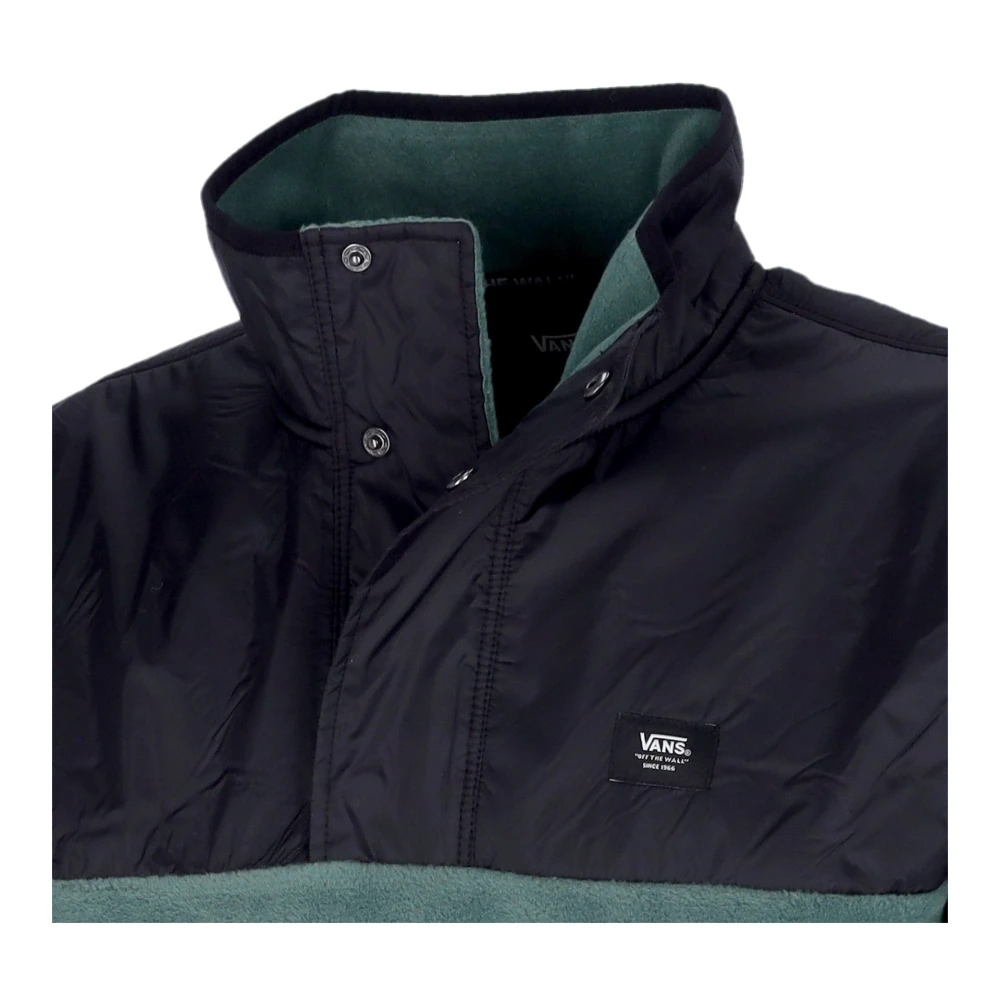 Vans Eend Groen Zwart Fleece Anorak Jas Green Heren