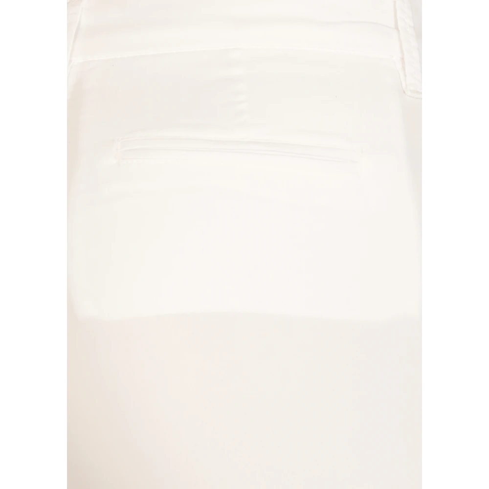 Fay Witte Katoenmix Broek met Zakken White Dames