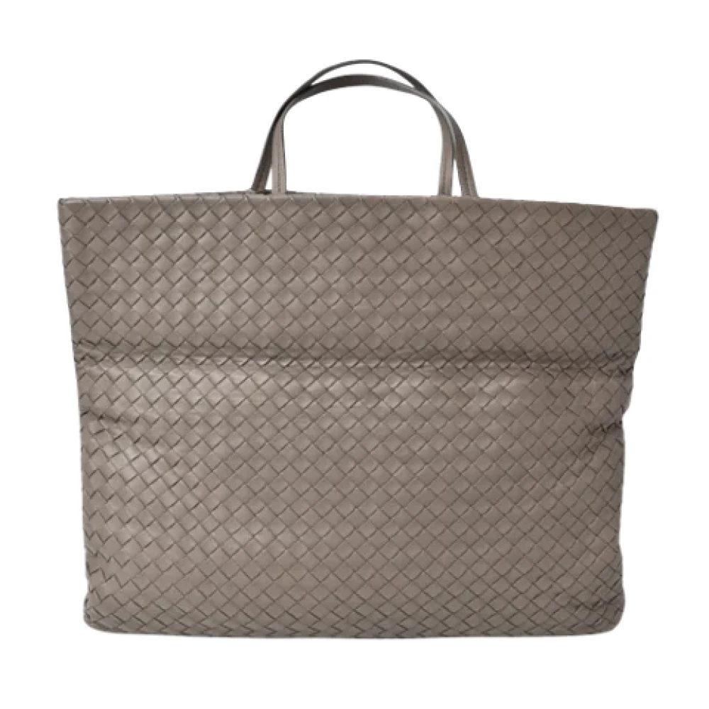 Bottega Veneta Vintage Pre-owned Leather shoulder-bags Gray Dames