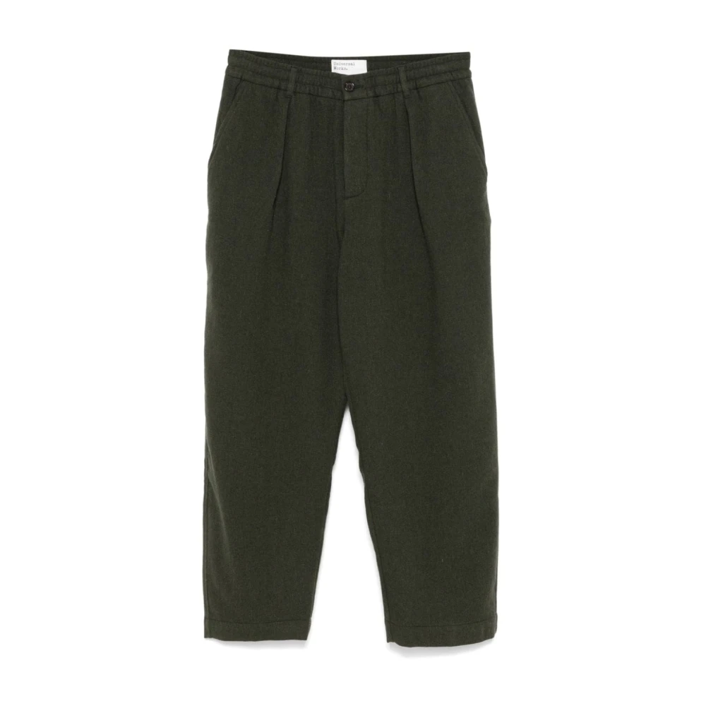 Universal Works Oxford Broek Olijfgroen Gerecycled Wol Green Heren