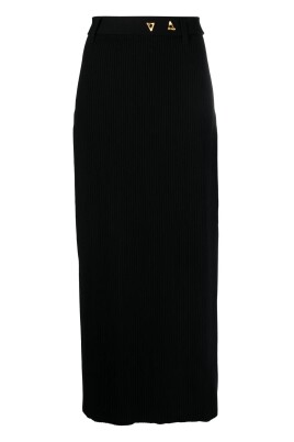 jupe-casual-noire-tricotee