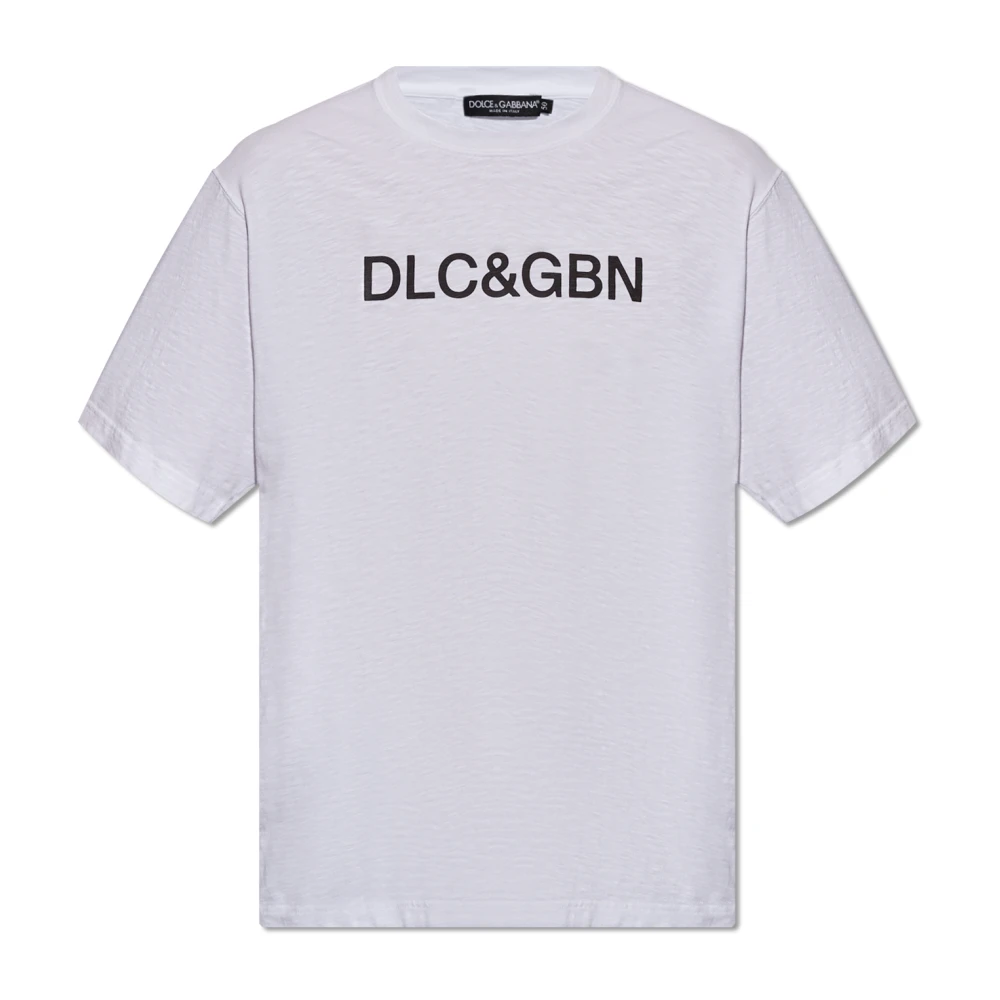 Dolce & Gabbana Uomo Bianco - Magliette Con Logo - Tops - M