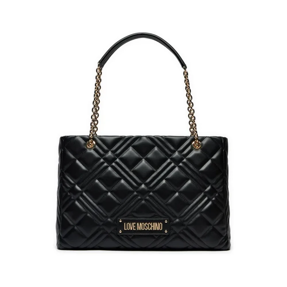 Love Moschino Ruime polyethyleen handtas herfst winter collectie Black Dames