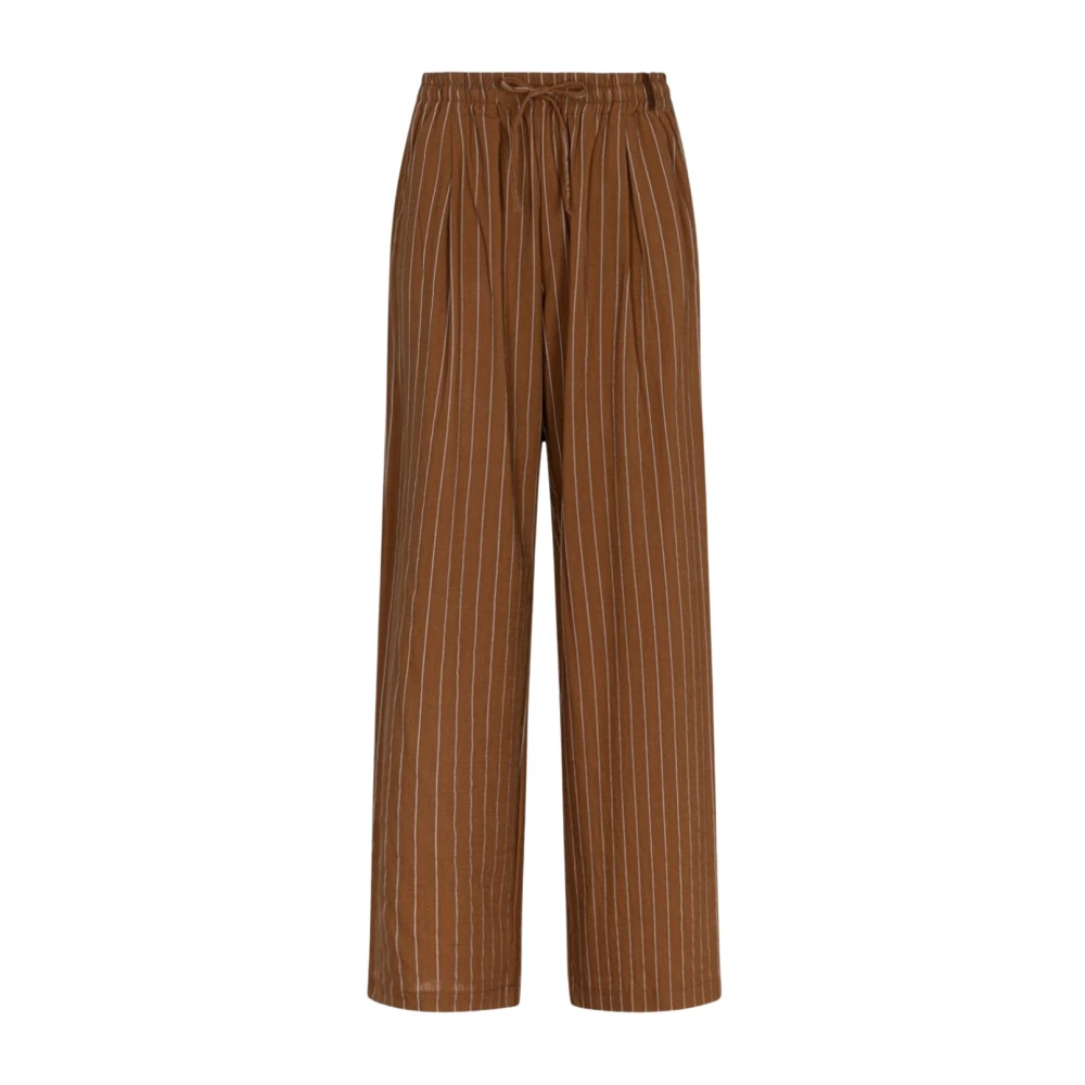 Hinnominate Women's Brown Wide Trousers - Wide Trousers - Xs - Trousers