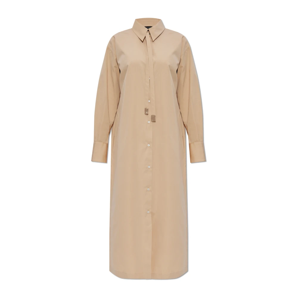 Fabiana Filippi Jurk met een stropdas Beige Dames
