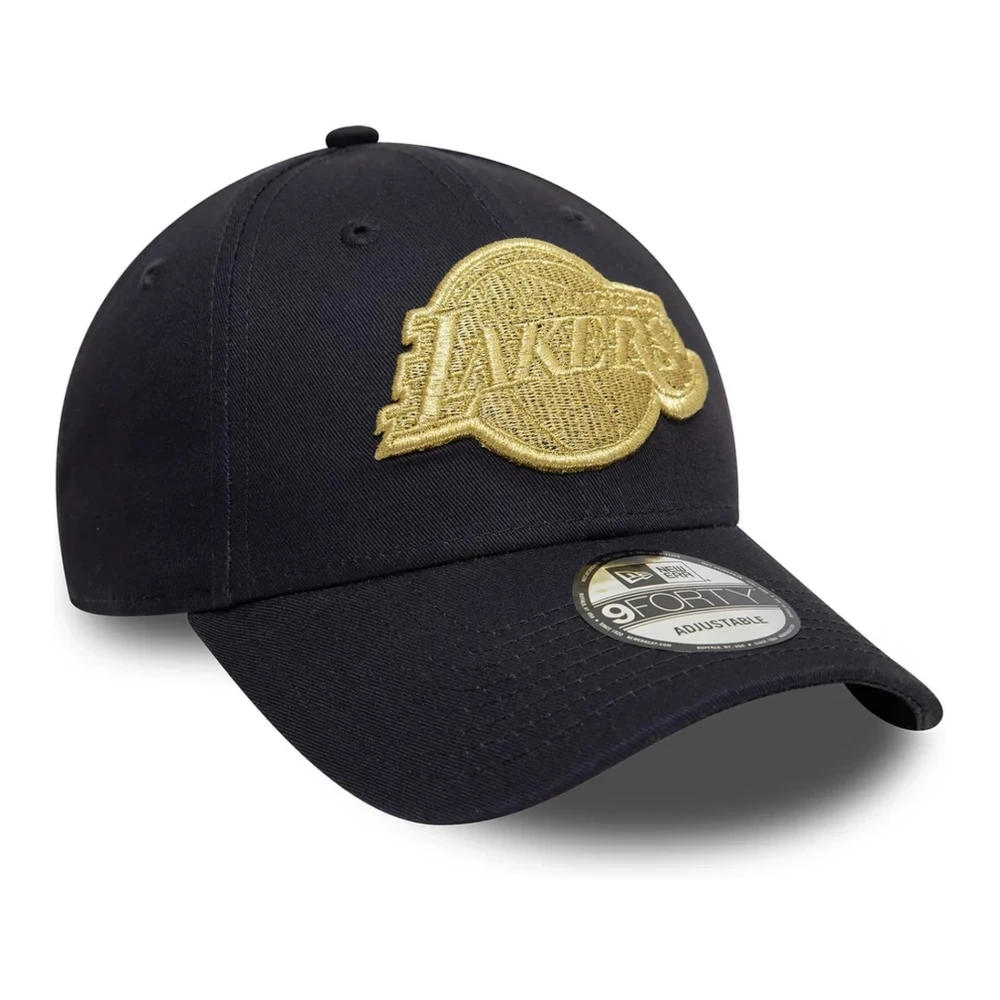 new era Lakers Metallic 9Forty Pet Marineblauw Black Heren