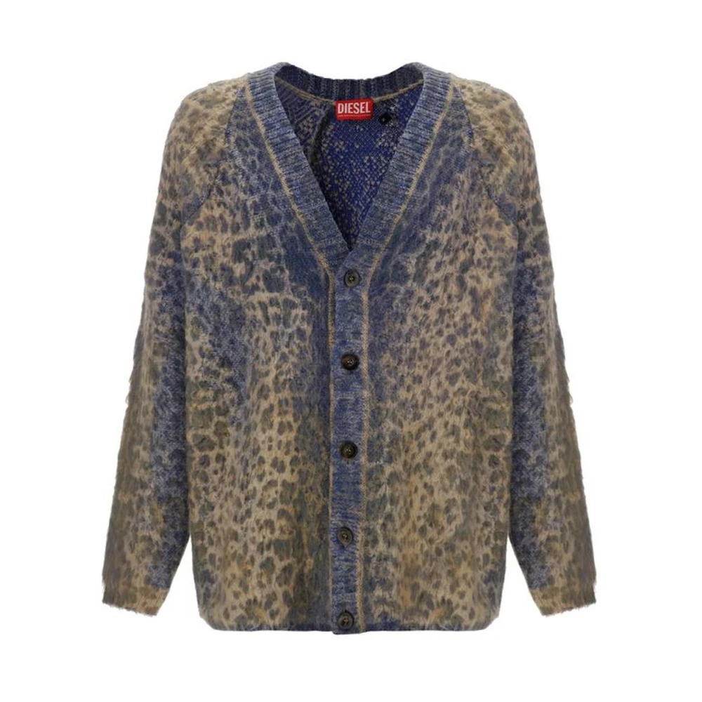 Diesel Dierenprint V-hals Vest Multicolor Heren