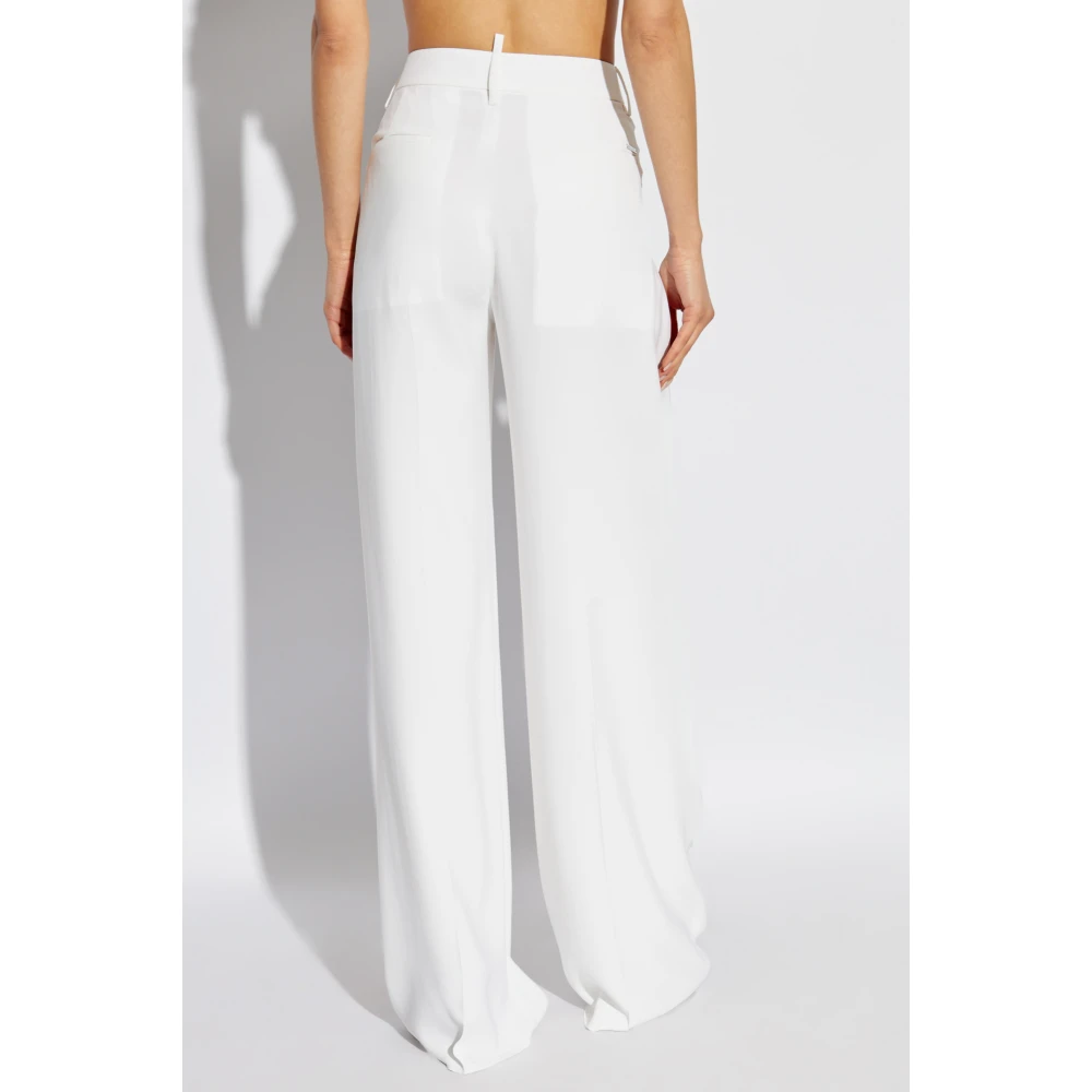 Dsquared2 Wijde geplooide broek White Dames