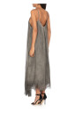 robe-grise-en-soie-a-col-en-v-pour-femmes