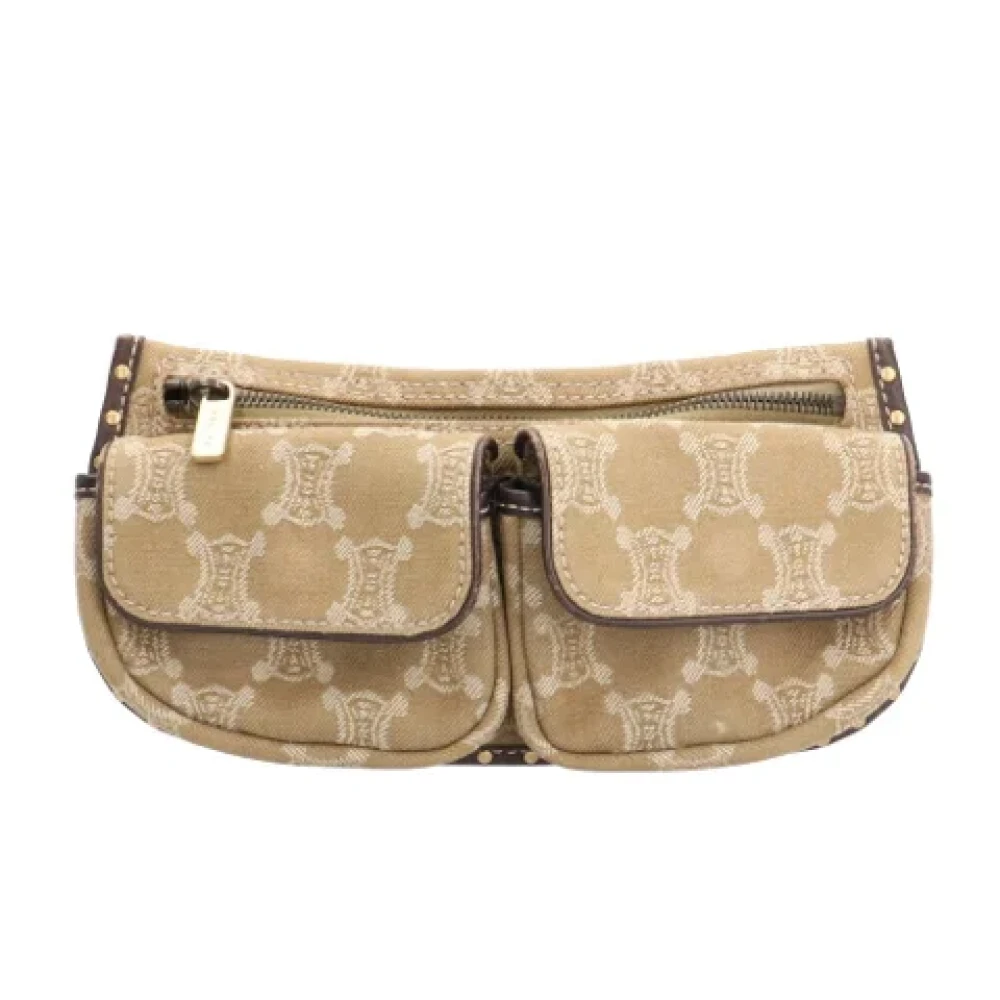 Celine Vintage Pre-owned Denim celine-bags Beige Dames