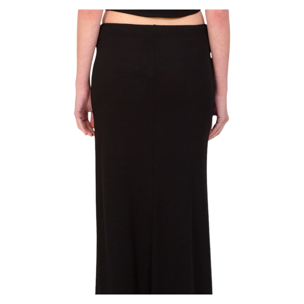 pinko Elegant Teroldego Crepe Skirt Black Dames