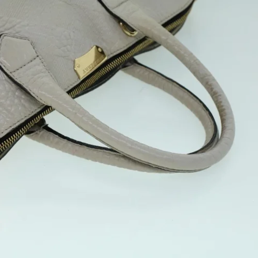 Burberry Vintage Pre-owned Leather totes Gray Dames