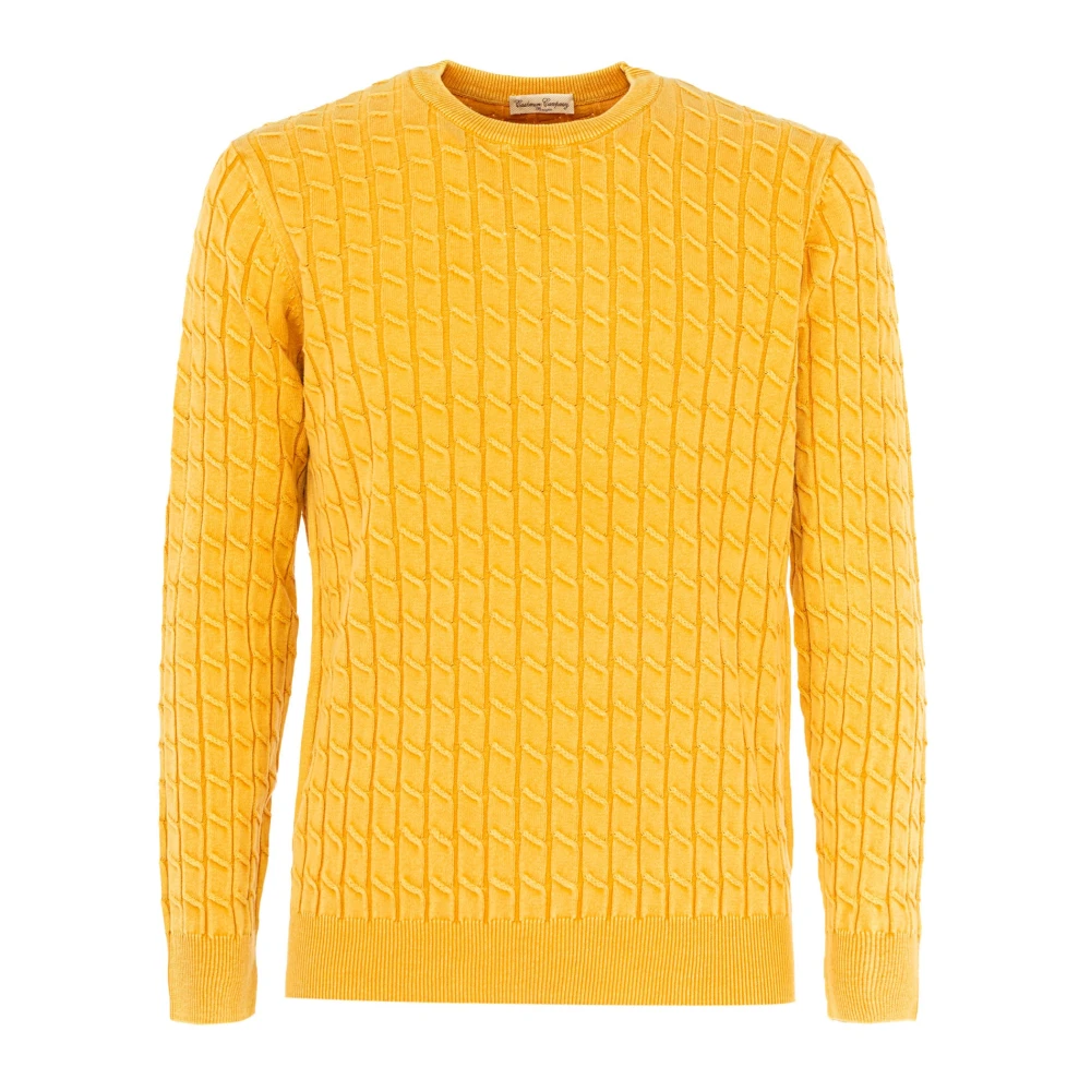Cashmere Company Gele Heren Trui Outlet Prijs Yellow Heren