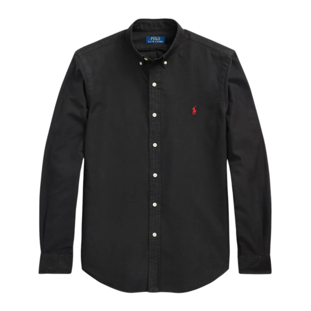 Ralph Lauren Men's Black Casual Shirts, L, Slim Fit Oxford Shirt