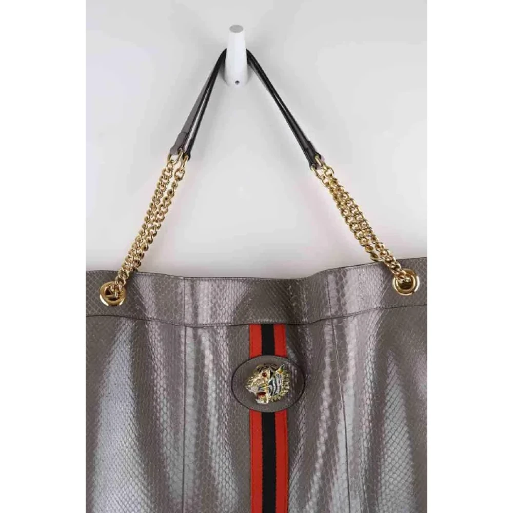 Gucci Vintage Pre-owned Leather gucci-bags Gray Dames
