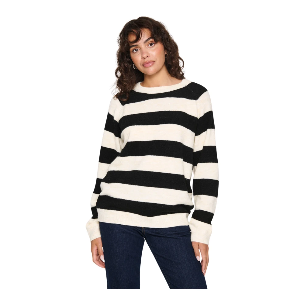 Saint Tropez Ice Black Stripe Gebreide Trui Multicolor Dames