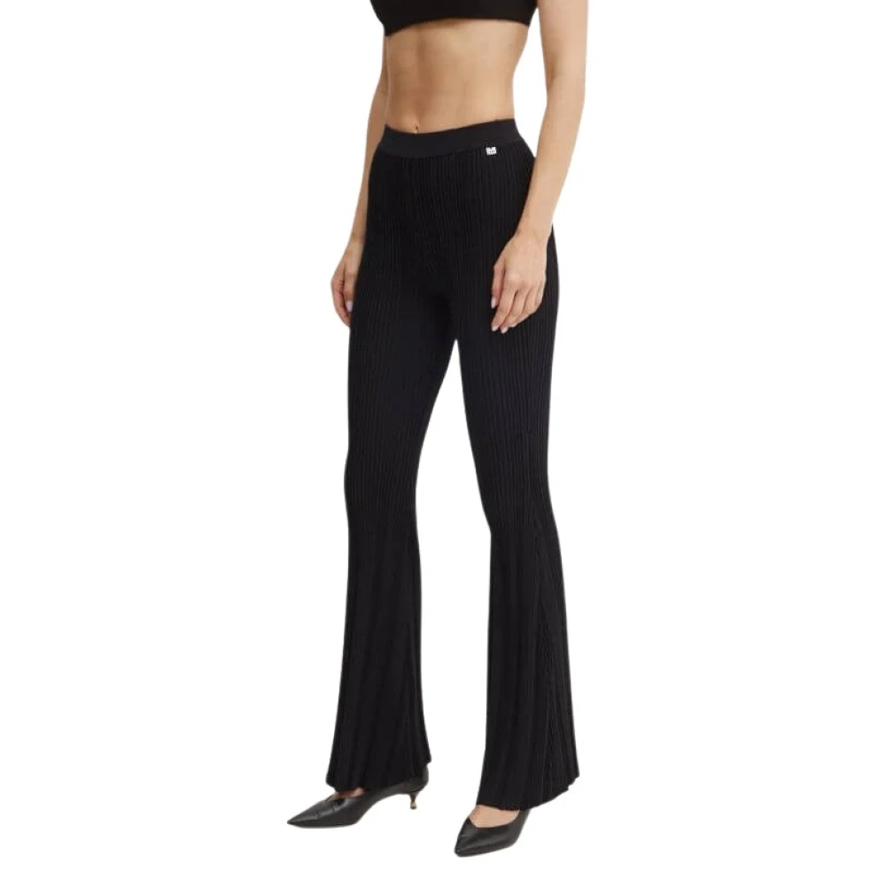 Guess Hoge taille elastische broek Black Dames