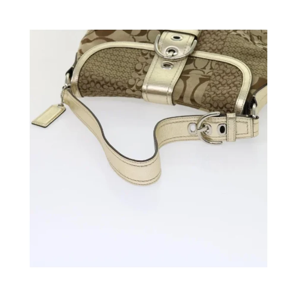 Coach Pre-owned Canvas shoulder-bags Beige Dames
