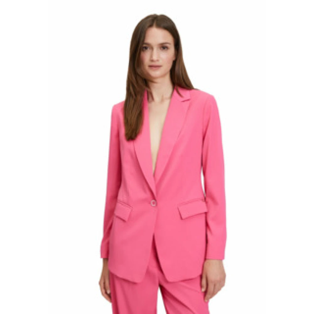 Betty & Co Blazer Lang Single-Breasted 1 1 Mouw 211_41843205_4198 Pink Dames