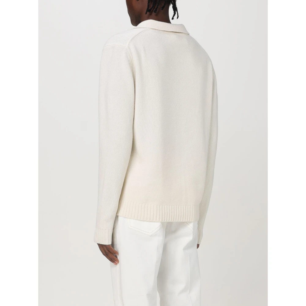 Aspesi Wollen Tennis Trui Beige Heren