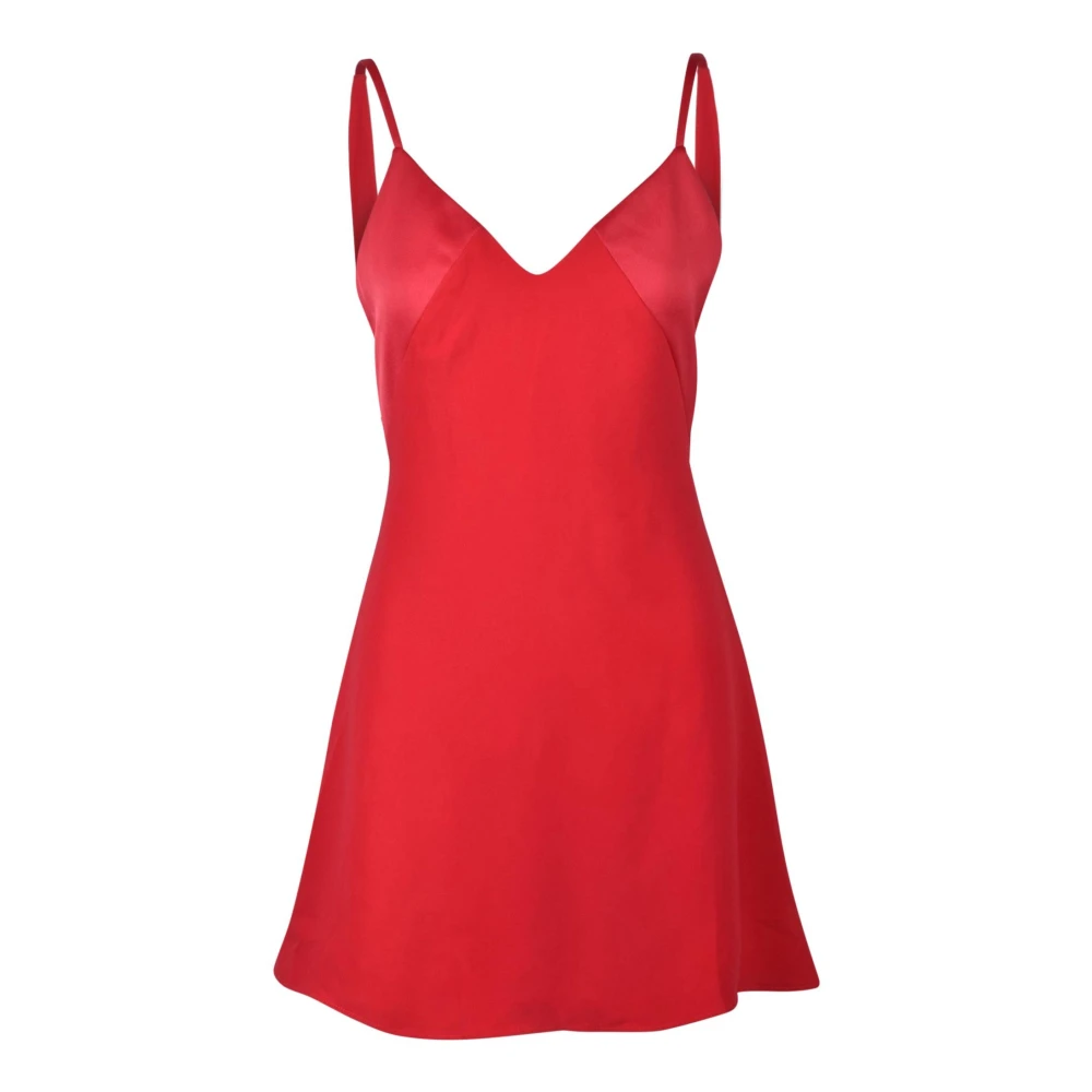 Costume National Rode V-hals Strappy Zomerjurk Red Dames