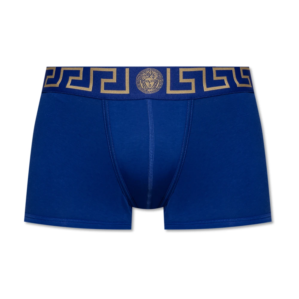 Versace Hombre Azul - Calzoncillos Tipo Bóxer De Punto De Algodón - Underwear - 2XL