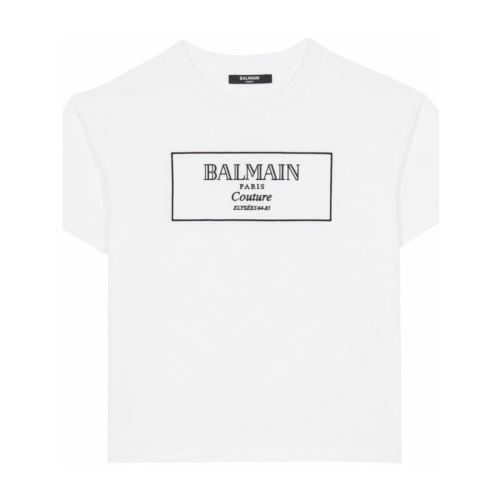Balmain Unisex Kids White Couture T-Shirt - Kids Short Sleeve T-Shirts - 10 Y - Kids