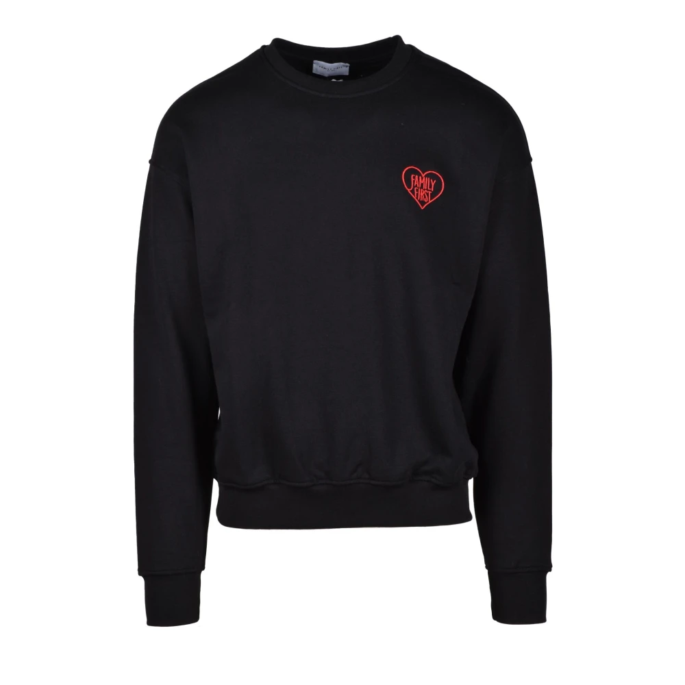 Family First Katoenen Sweatshirt Black Heren