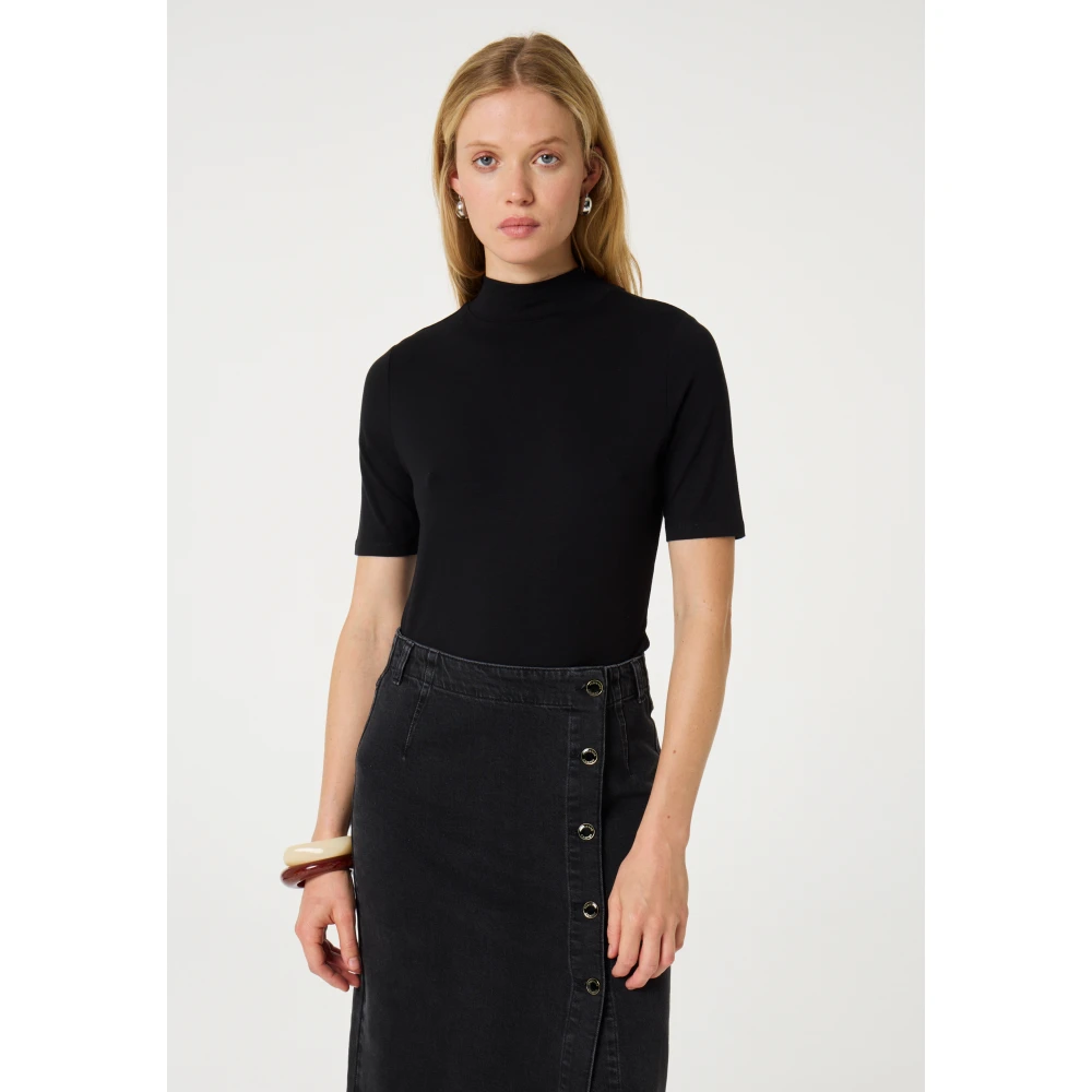 Fabienne Chapot Jada Short Sleeve Top Black Dames
