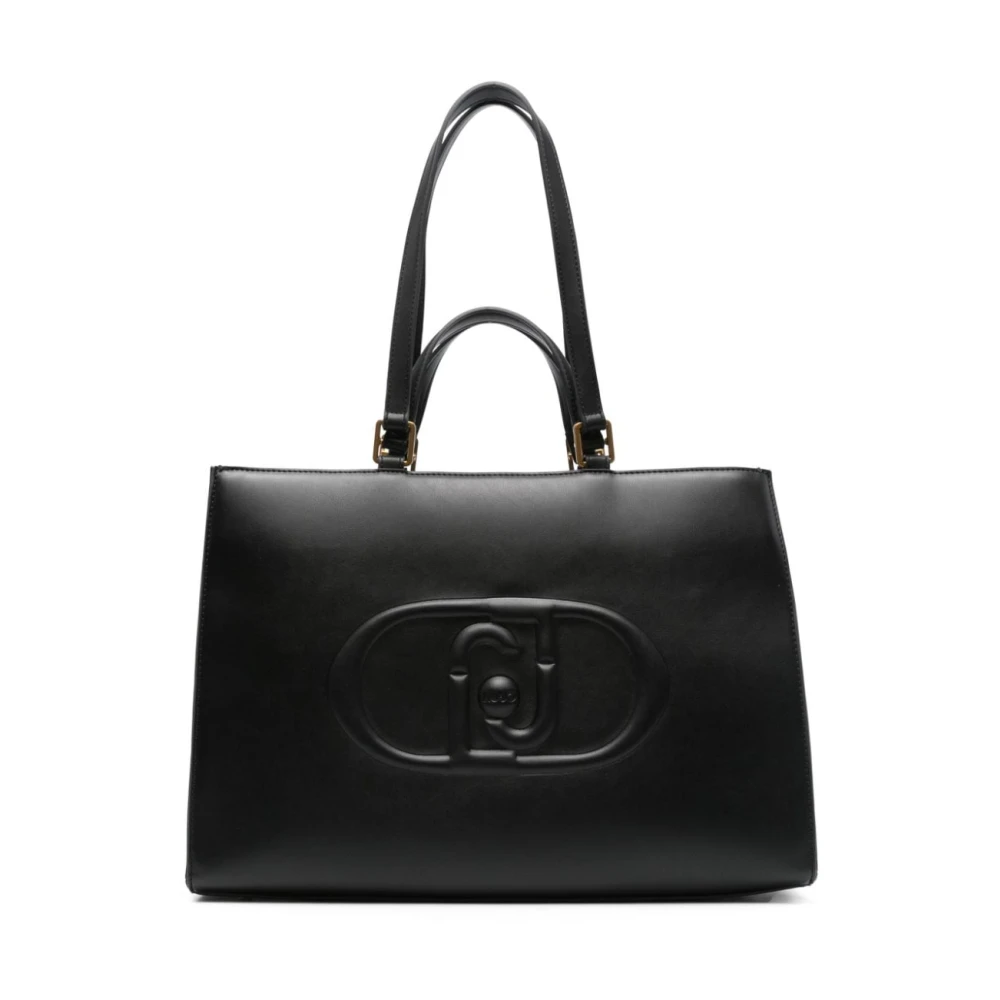 Liu Jo Zwarte Faux Leren Tote Tas Black Dames