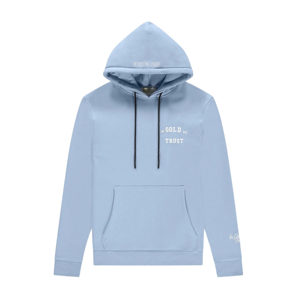 In Gold We Trust De Beruchte Lichtblauwe Hoodie Blue Heren