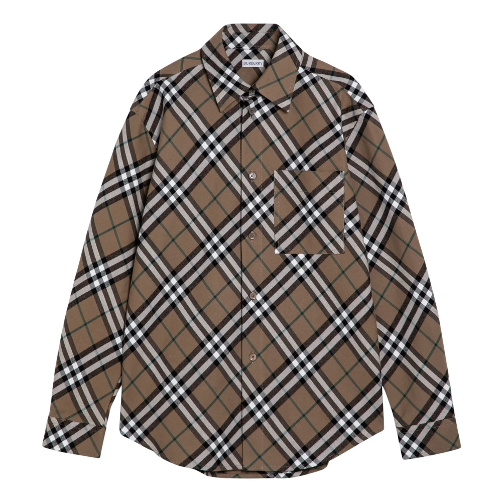 Burberry Lange mouwen overhemd Brown Heren