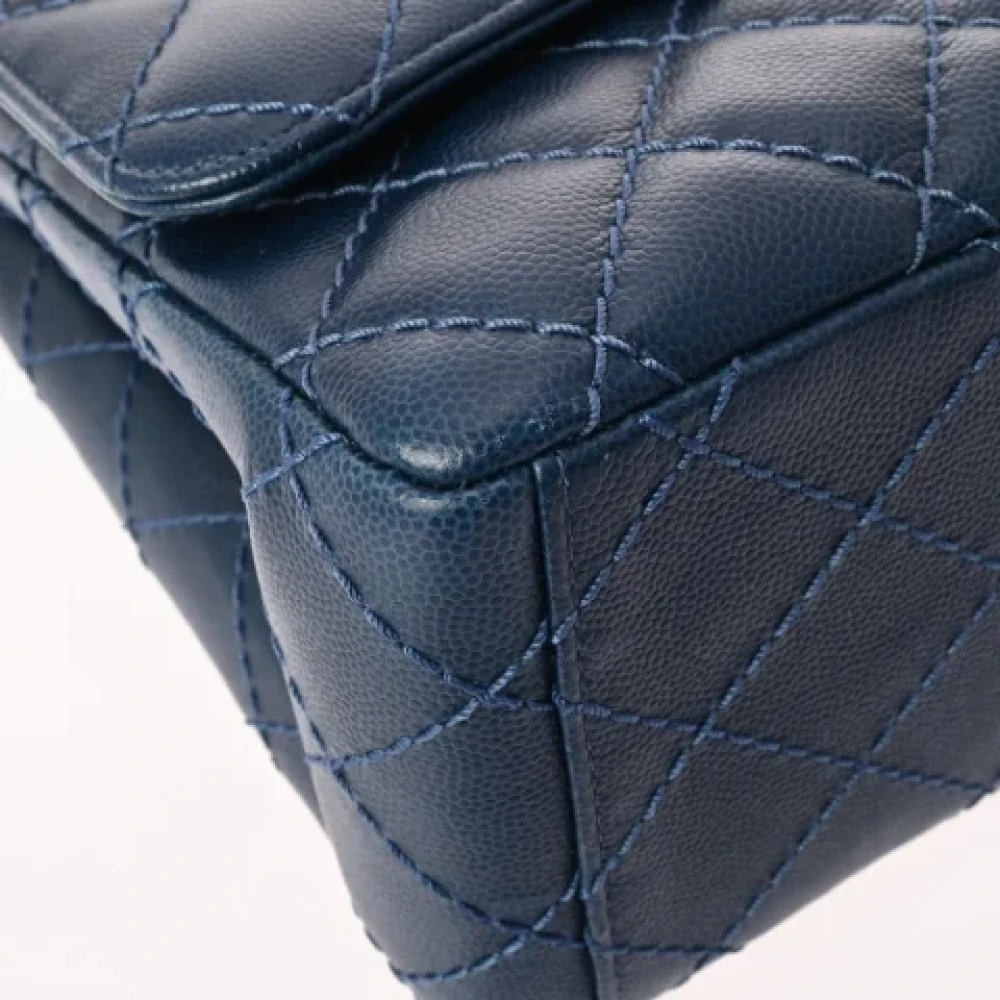 Chanel Vintage Pre-owned Leather chanel-bags Blue Dames