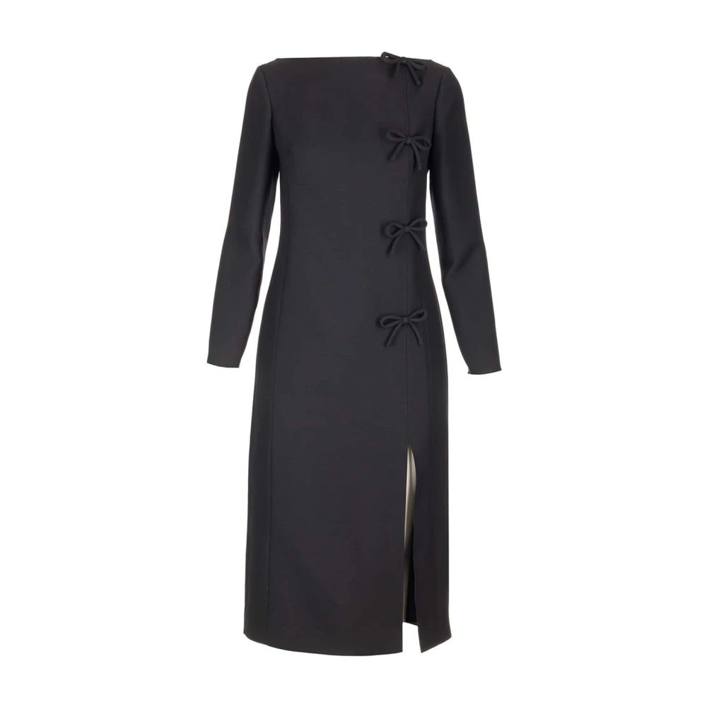 Valentino Garavani Black Midi Dresses, Female, Xs, Elegant Dress