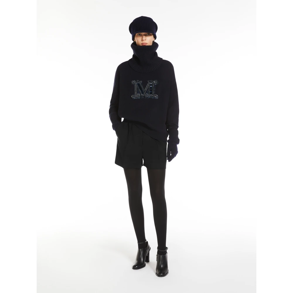 Max Mara Blauwe Ronde-Hals Gebreide Trui voor Vrouwen Blue Dames