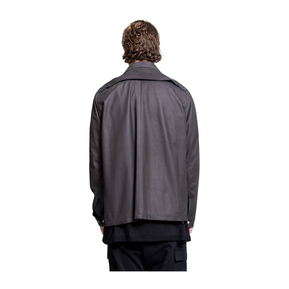 Rick Owens Donkere Stofjas voor Stijlvolle Look Brown Heren