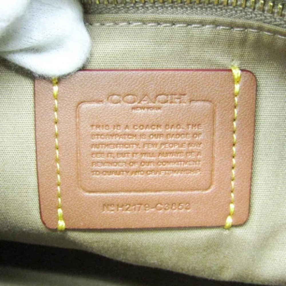 Coach Pre-owned Leather shoulder-bags Beige Dames