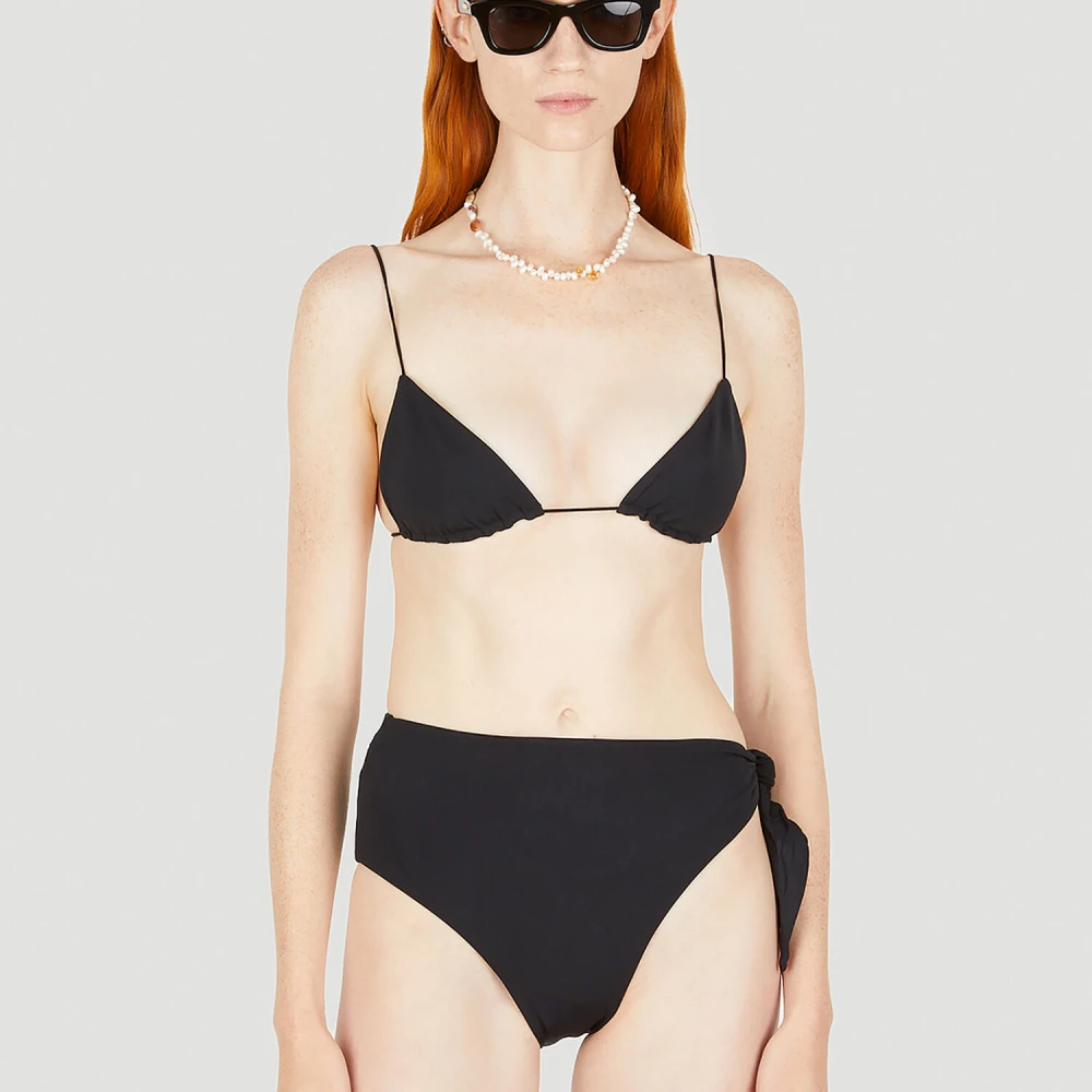 Ziah Asymmetrische Strop Bikini Bodems Black Dames