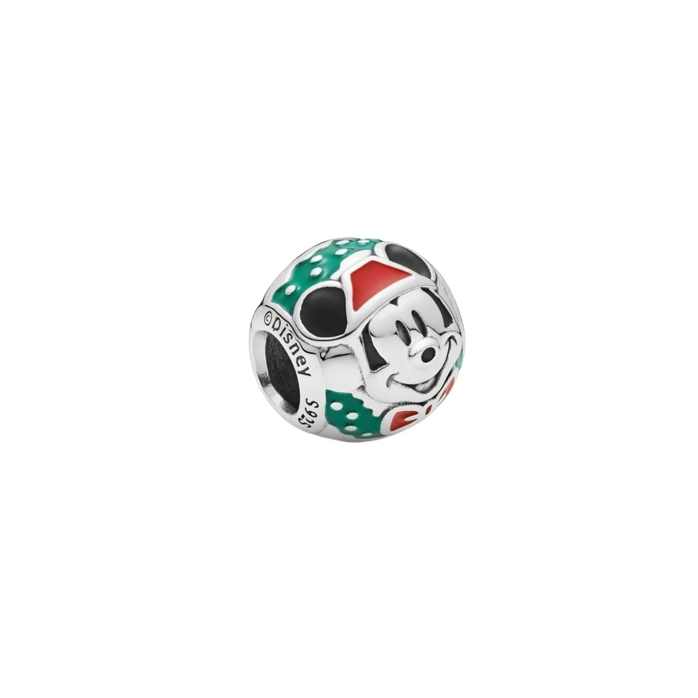 Pandora Jewellery, Female, One Size, Mickey Santa Silver Charm Multicolor