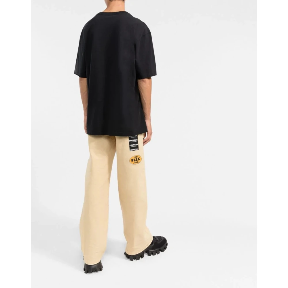 Heron Preston BW Logo Print T-shirt van katoen Black Heren