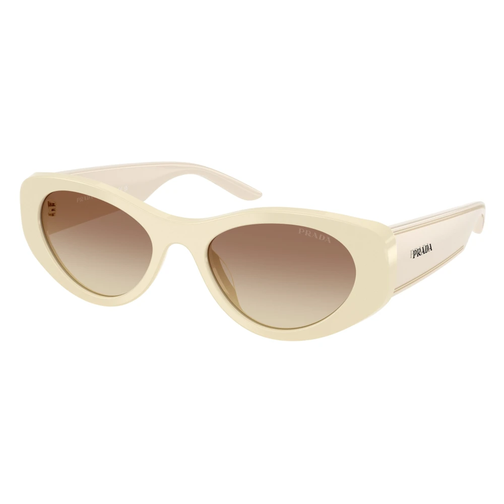 Prada Woman Sunglass PR D23SU - Frame color: White Milk, Lens color: Brown Gradient - Image 3